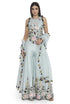 Powder Blue Embroidered Choli And Sharara With Dupatta